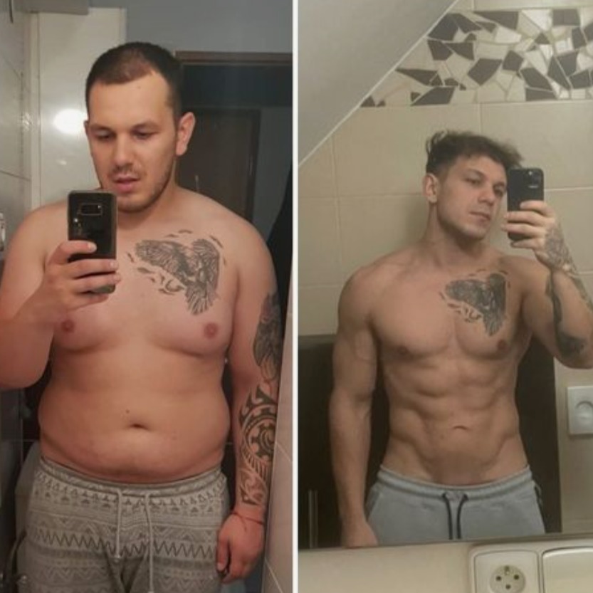 Resultado antes e depois