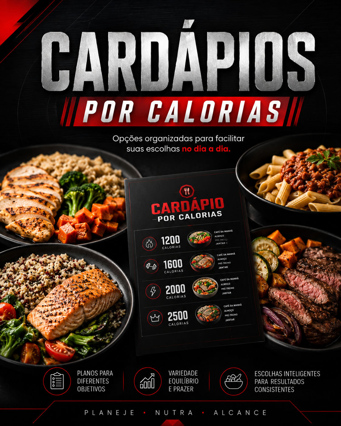 Cardápios por calorias